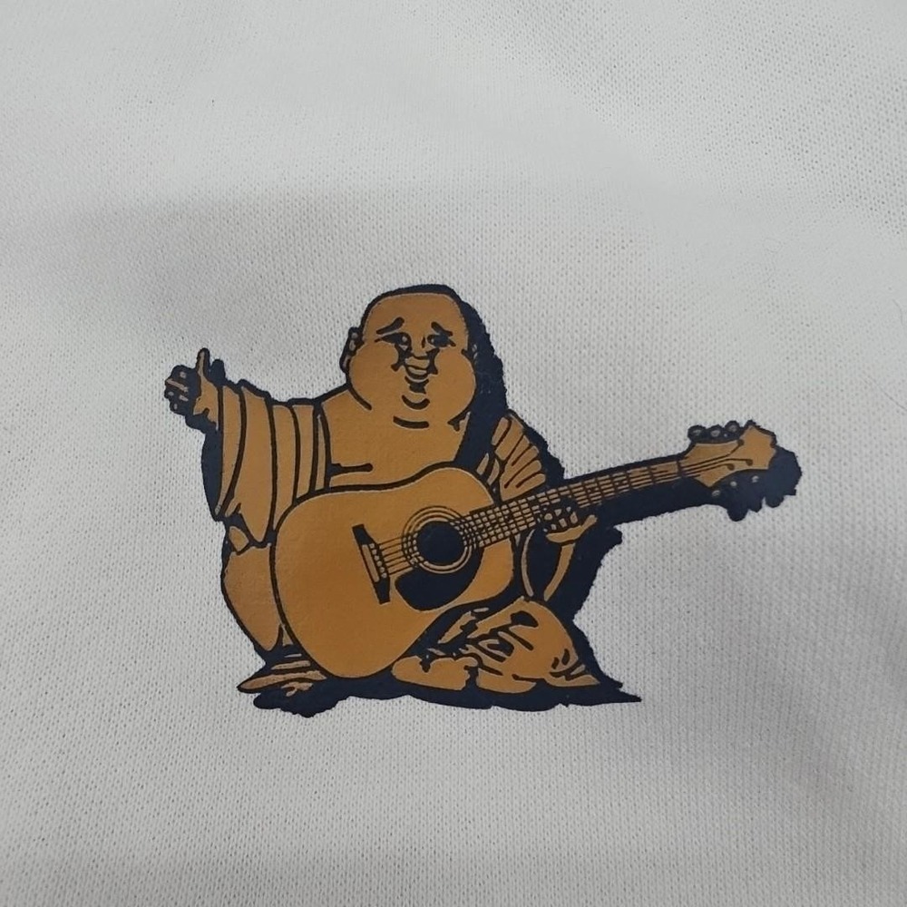 True Religion Hoodie Mens Large White Full Zip Sweatshirt Buddha Logo Streetwear - Picture 3 of 10